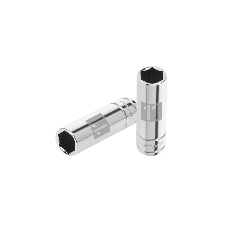 Dado de 6 puntas, largo, cuadro 1/4" de 11mm
