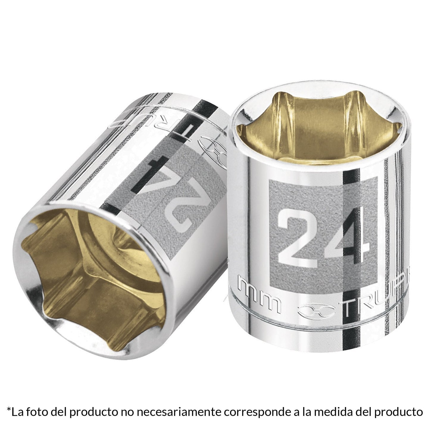 Dado de 6 puntas, cuadro 1/2" de 3/8"
