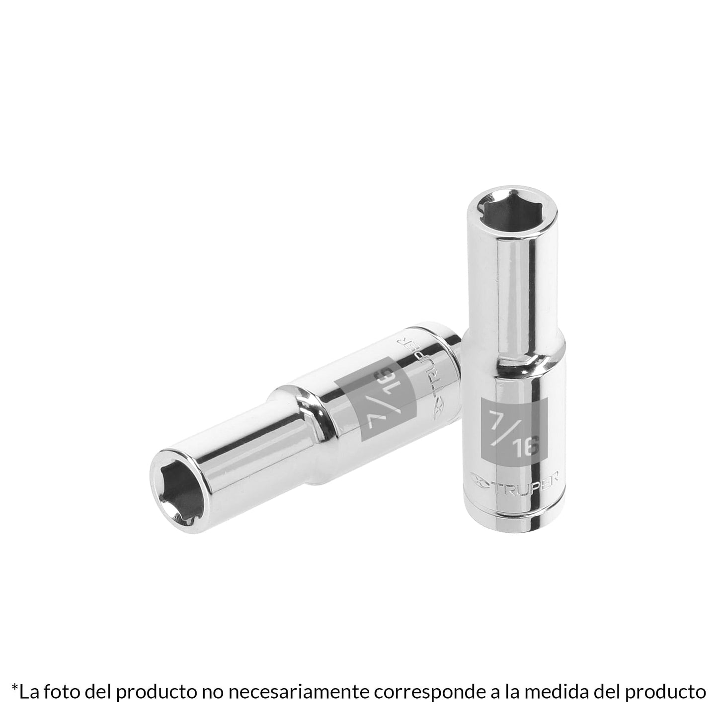 Dado de 6 puntas, largo, cuadro 1/2" de 3/8"