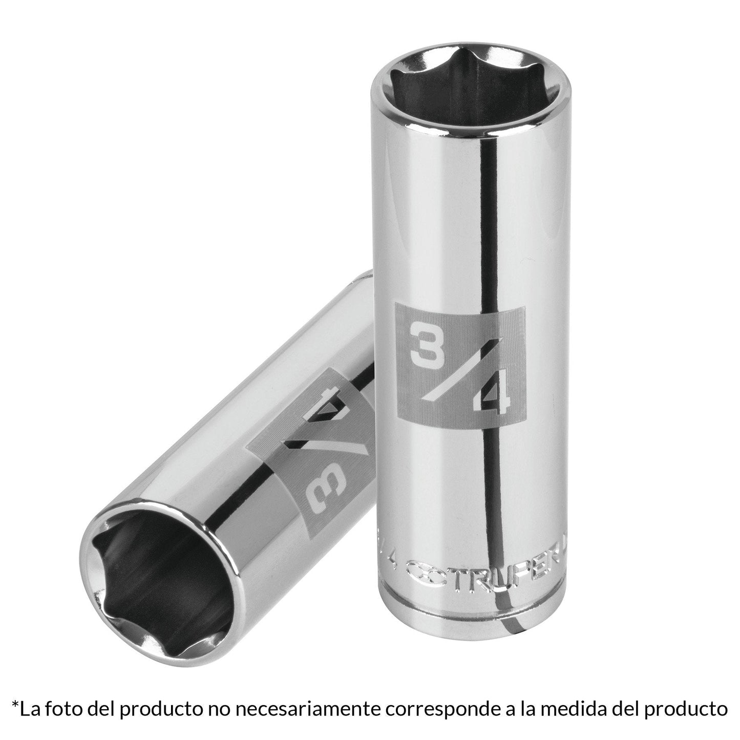 Dado de 6 puntas, largo, cuadro 1/2" de 9/16"