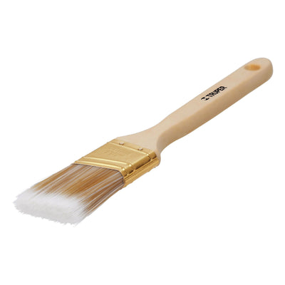 Brocha cerdas sintéticas, mango madera,corte angular, 1-1/2"