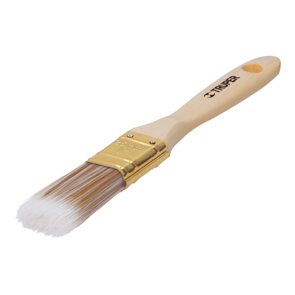 Brocha cerdas sintéticas,mango de madera, corte recto, 1"