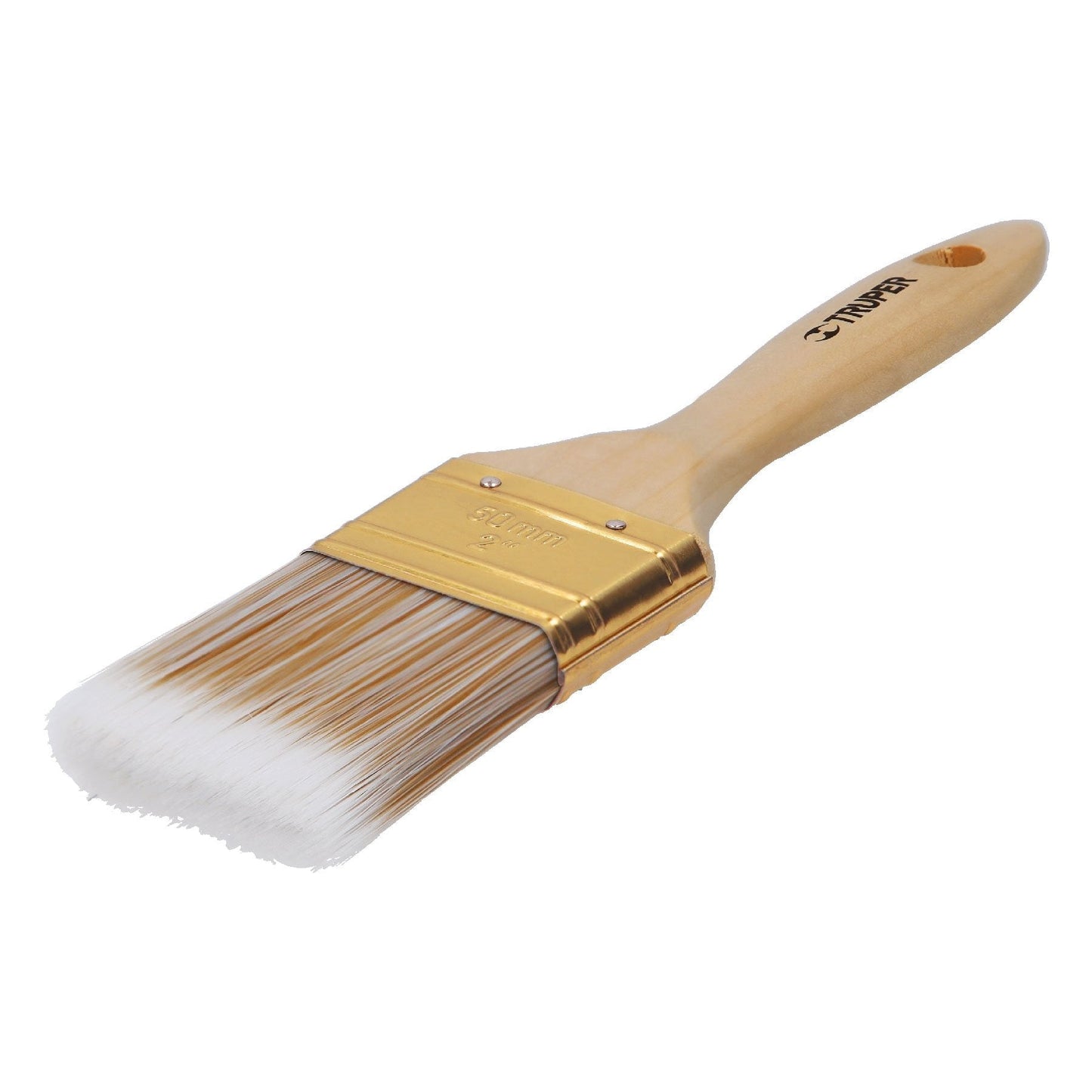 Brocha cerdas sintéticas,mango de madera, corte recto, 2"