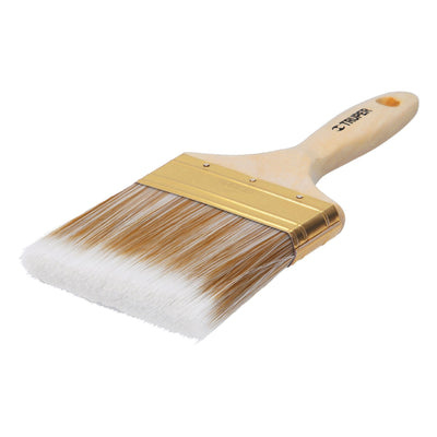 Brocha cerdas sintéticas,mango de madera, corte recto, 4"
