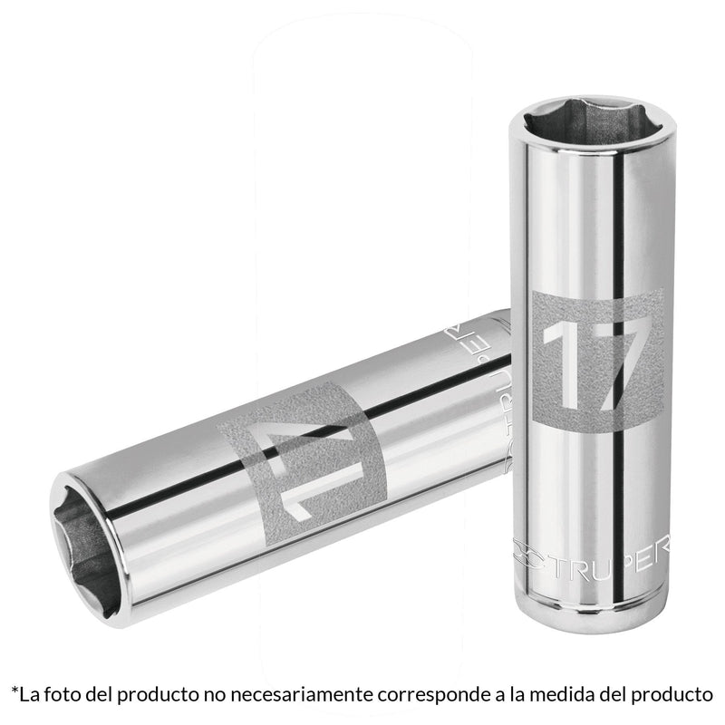 Dado de 6 puntas, cuadro 1/2" de 17mm..