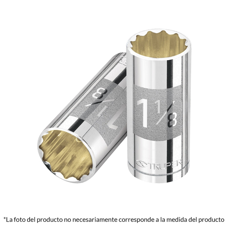 Dado de 12 puntas, largo, cuadro 1/2" de 1-1/8"