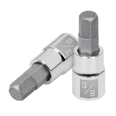 Dados de punta hexagonal, cuadro 3/8" de 3/8"