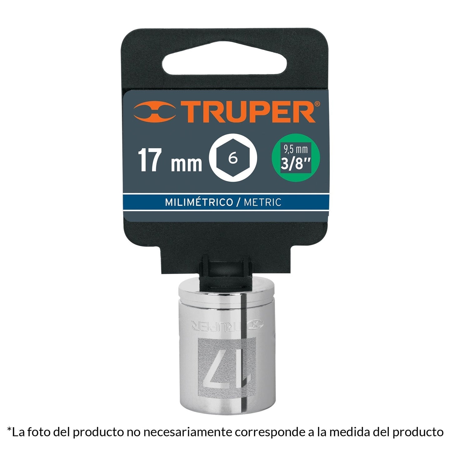Dado de 6 puntas, cuadro 3/8", de 8mm