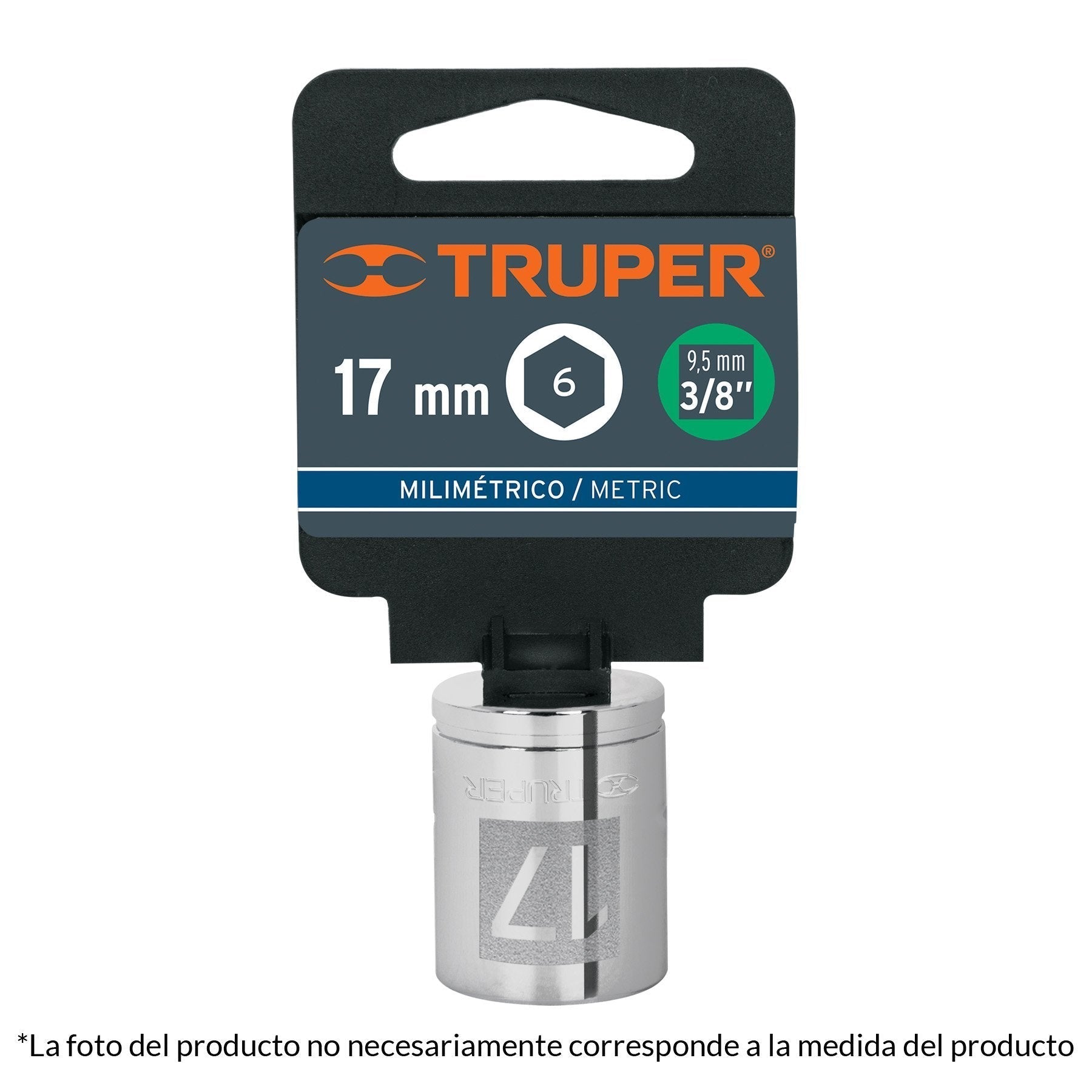 Dado de 6 puntas, cuadro 3/8", de 8mm