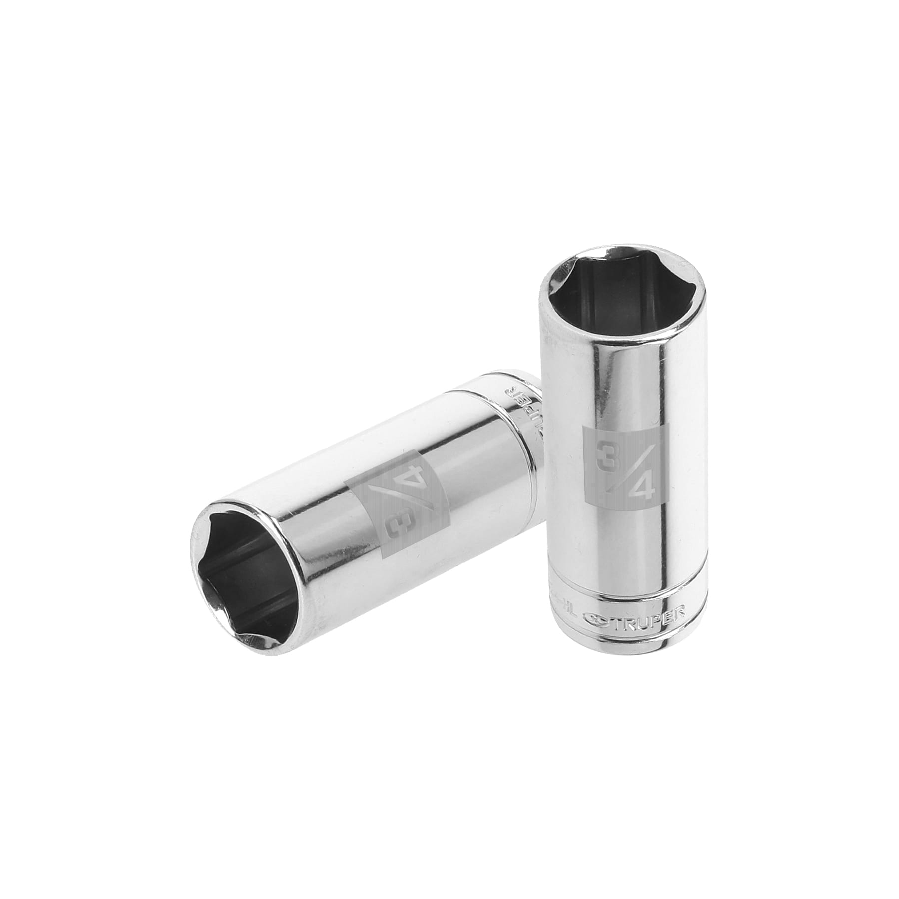 Dado de 6 puntas, largo, cuadro 3/8" de 3/4"