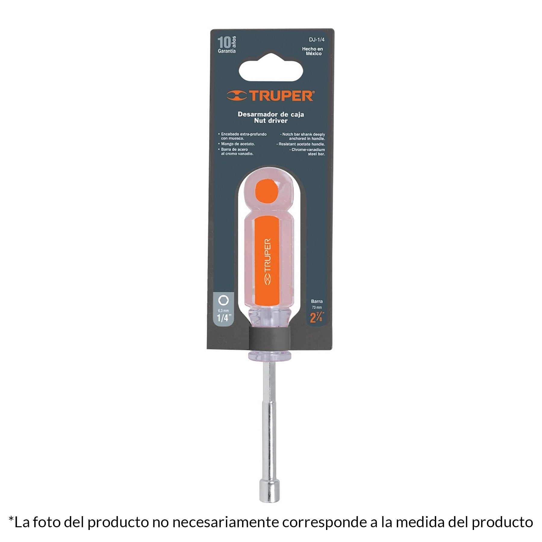 Desarmador de caja 3/8" mango de acetato