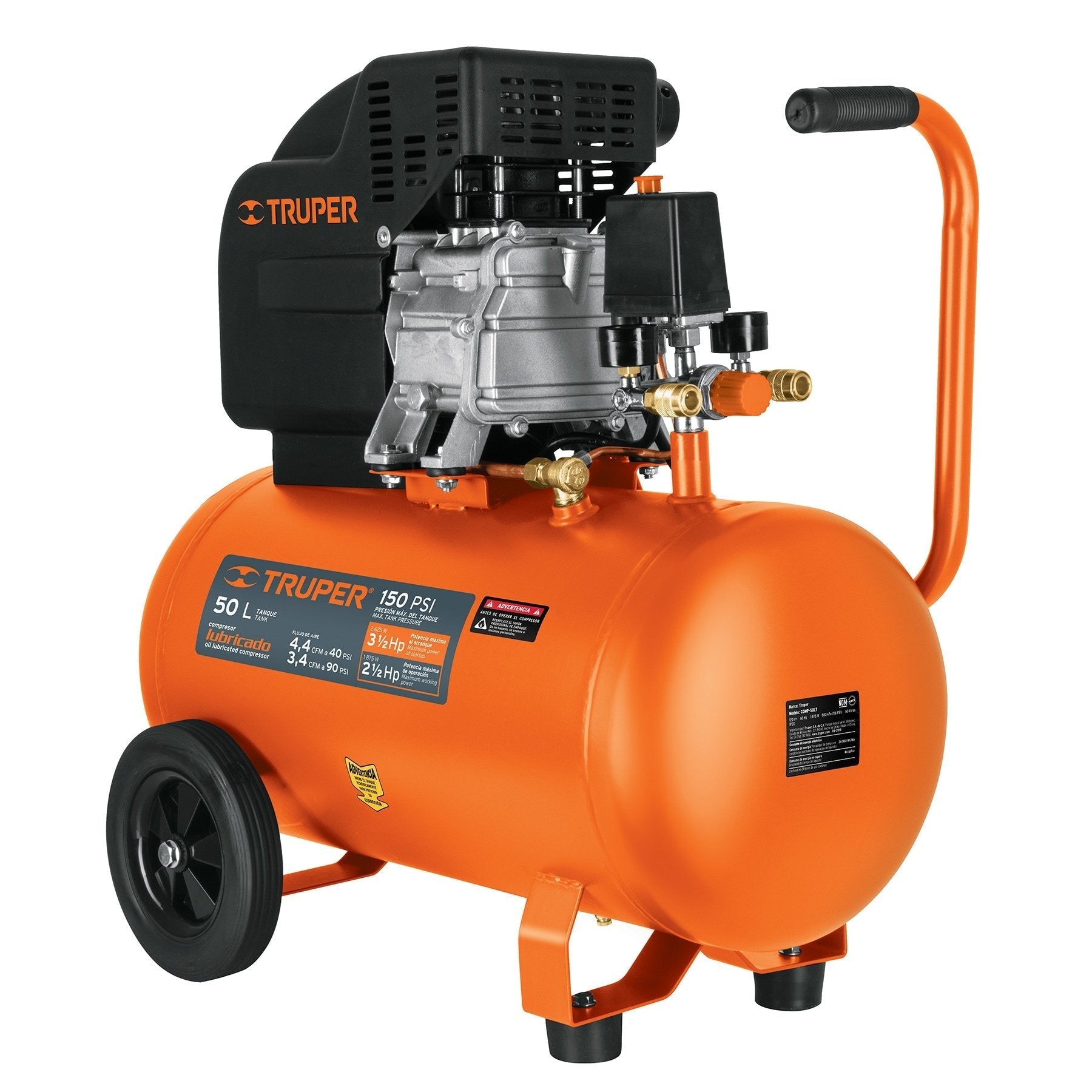 Compresor horizontal, 50 L, 4-1/2 HP (potencia máxima),120V