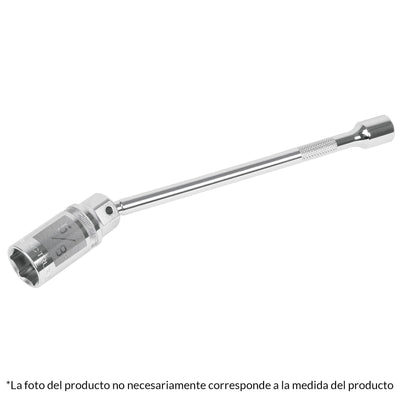 Dado p/bujías 5/8" articulado con extensión 10", cuadro 3/8"
