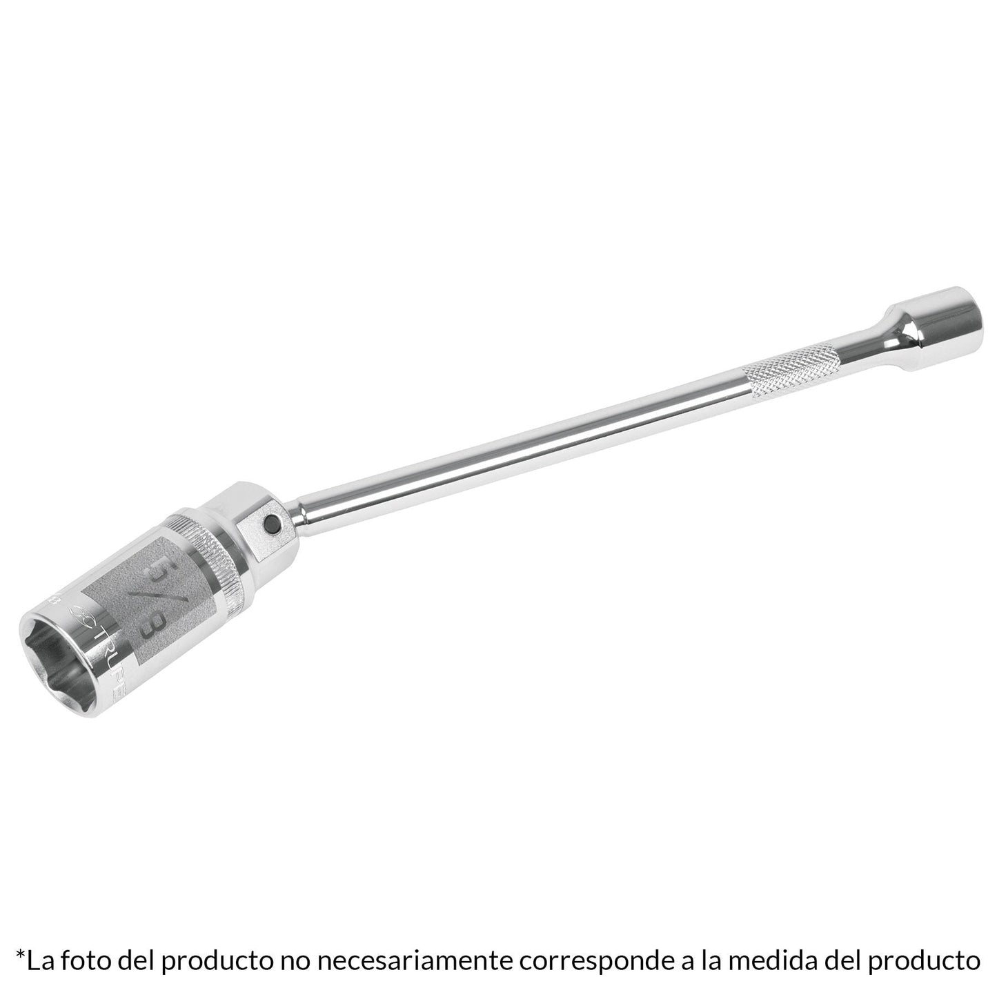 Dado bujías 13/16" articulado con extensión 6", cuadro 3/8"