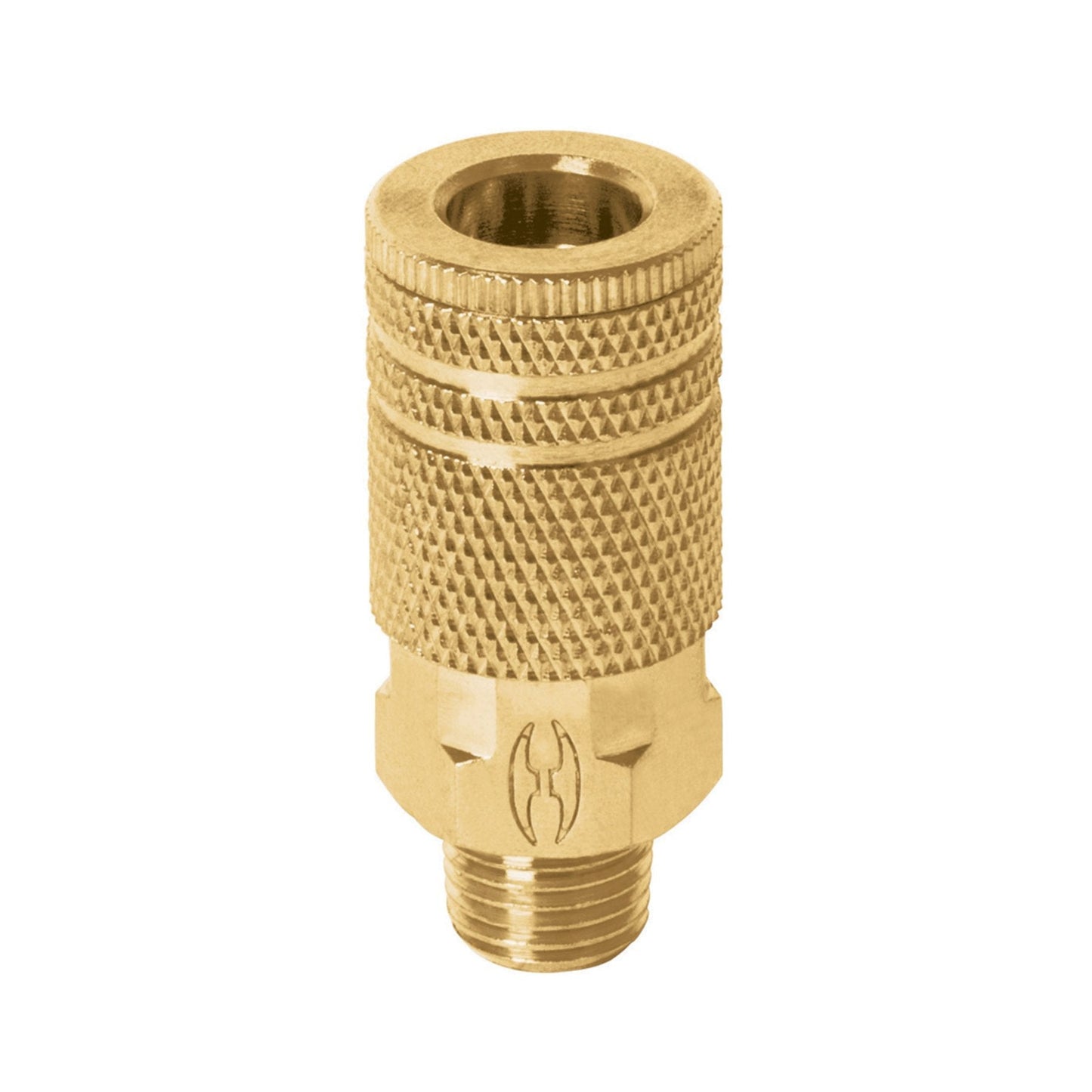Cople de latón, cuerda 1/4 npt, macho