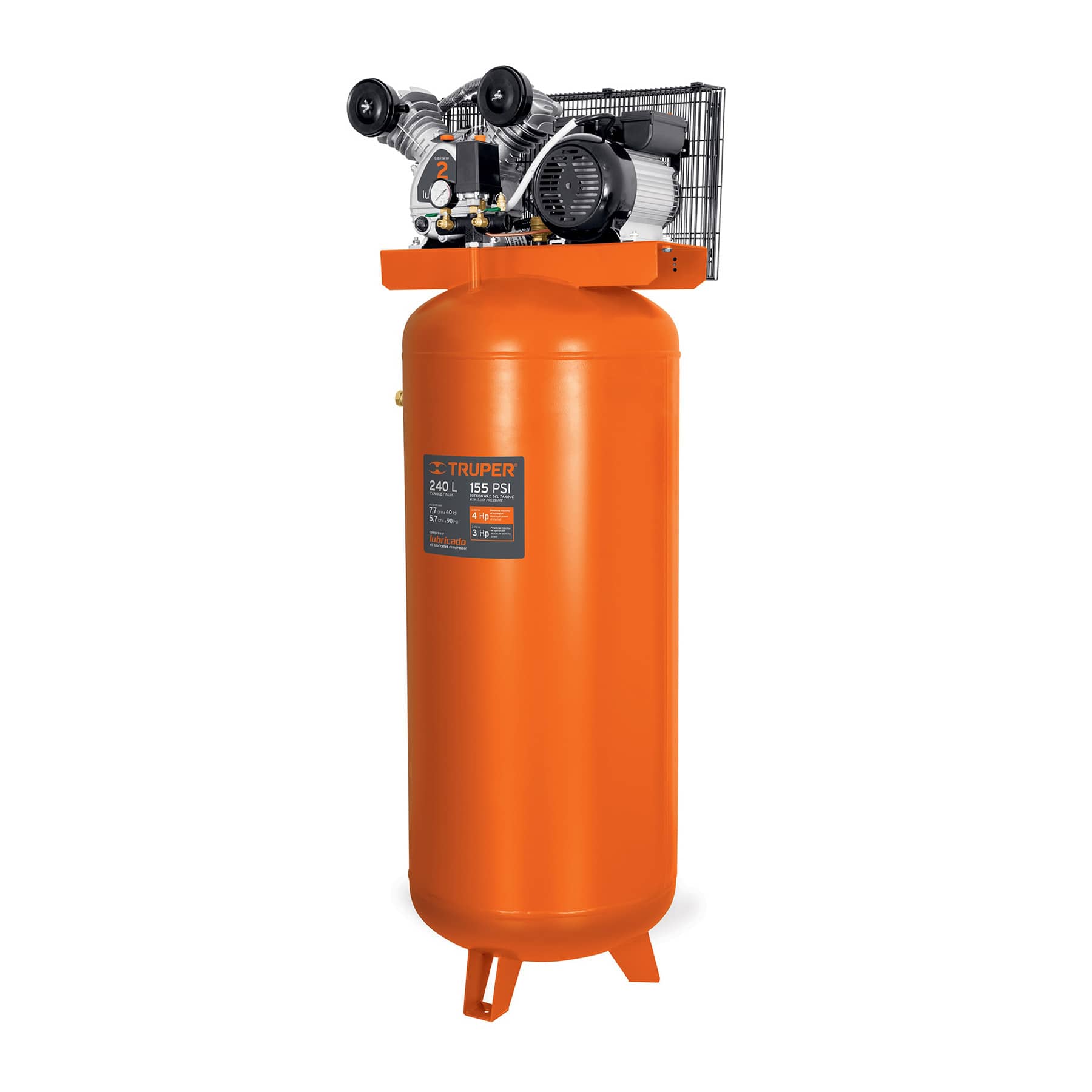 Compresor vertical 240 L, 4 HP (potencia máxima ), 220 V