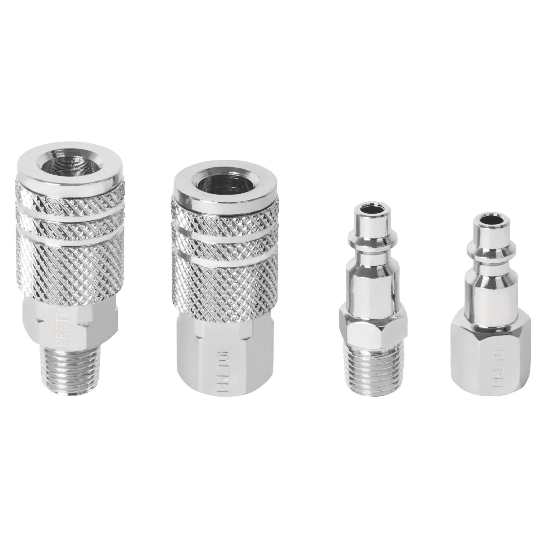 2 conectores y 2 coples para compresor, Pretul