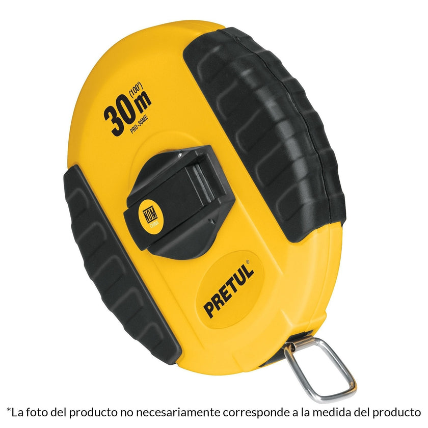 Cinta larga, carcasa plástica, 30 metros, metálica, pretul