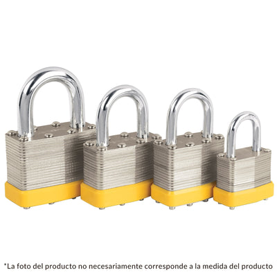 Candado laminado, 40mm, gancho corto, blister, Hermex Basic