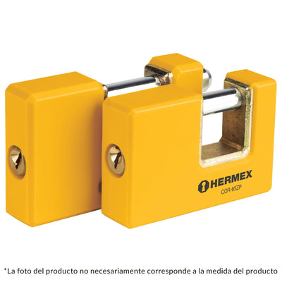Candado antipalanca, 65mm, cuerpo metálico, Hermex Basic