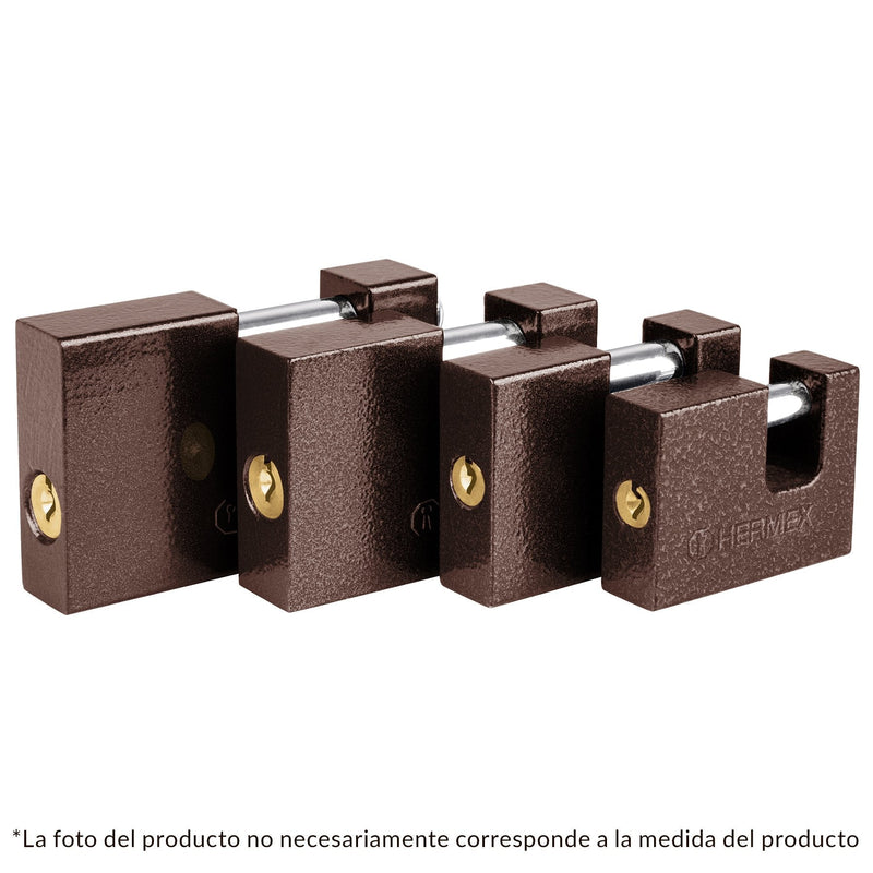 Candado antipalanca, 50mm, cuerpo de hierro, Hermex Basic