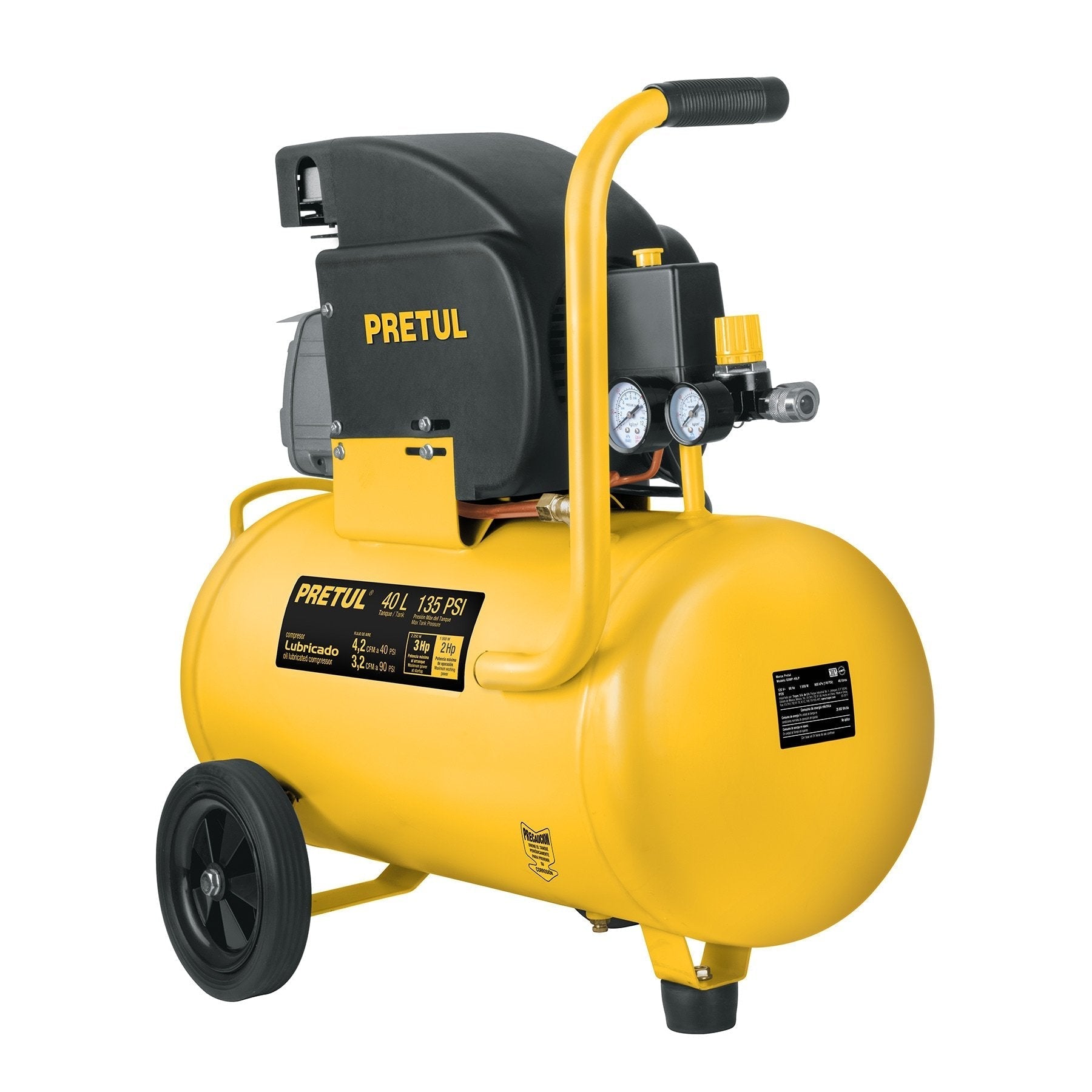 Compresor, 20 L, 3-1/2 HP (potencia máxima), 120 V, Pretul