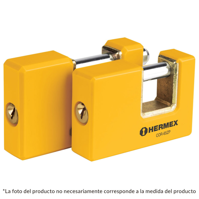 Candado antipalanca, 75mm, cuerpo metálico, Hermex Basic