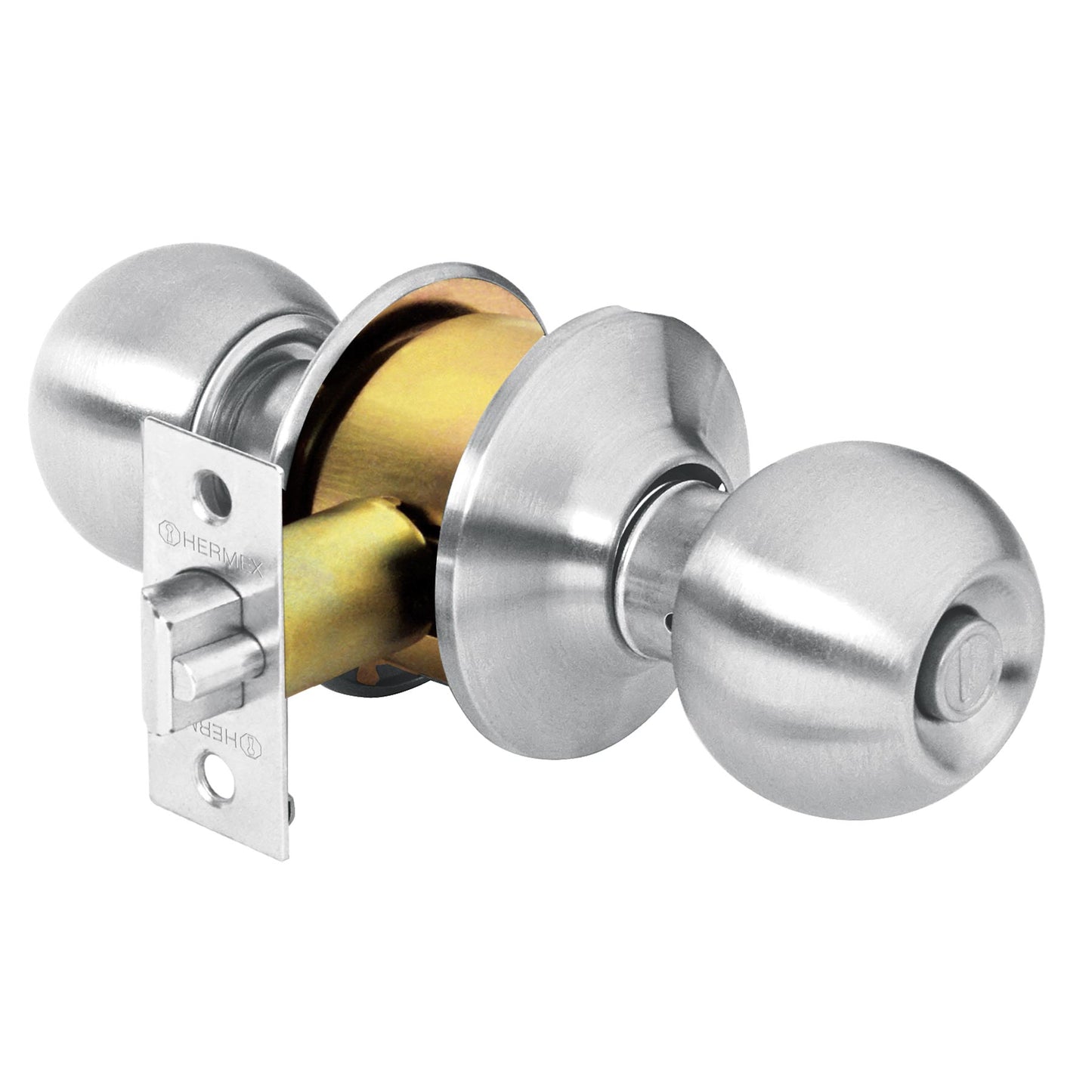 Cerradura pomo, CM, baño, cilíndrica, Hermex Basic