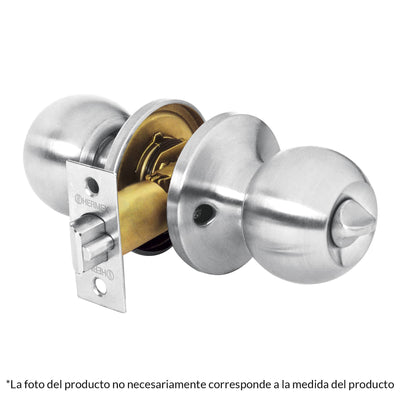 Cerradura esfera,tub,rec,cromo, Basic,blister