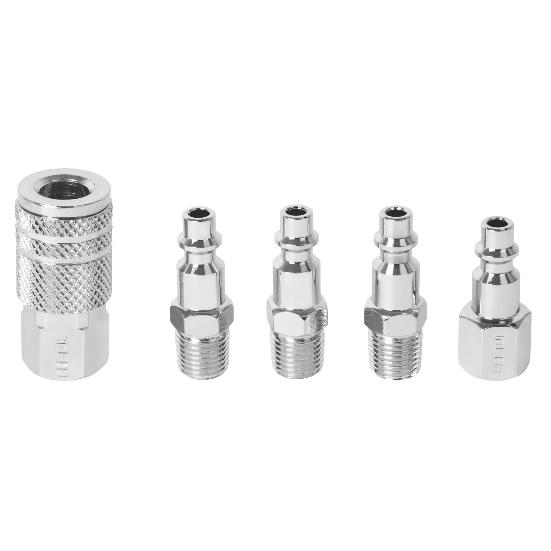 4 conectores y 1 cople para compresor, Pretul
