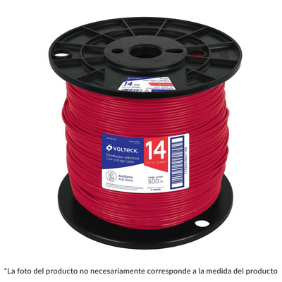 Cable THHW-LS, 14 AWG, rojo, bobina 500 m