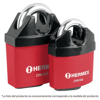 Candado de hierro, 65mm, llave anti-ganzúa, blister