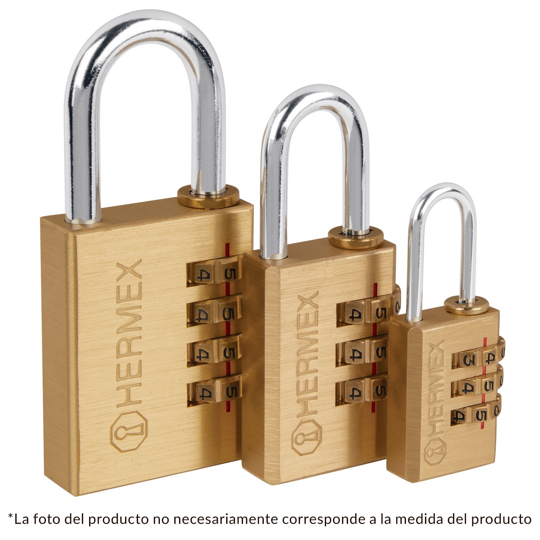 Candado de latón, 28mm de combinación, blister