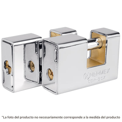 Candado antipalanca, 80mm, blindado, llave tetra