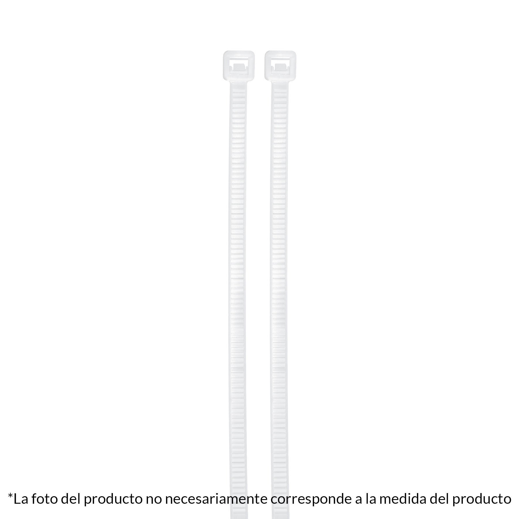Cincho plástico, 50 lb, 50 cm, bolsa con 25 pzas