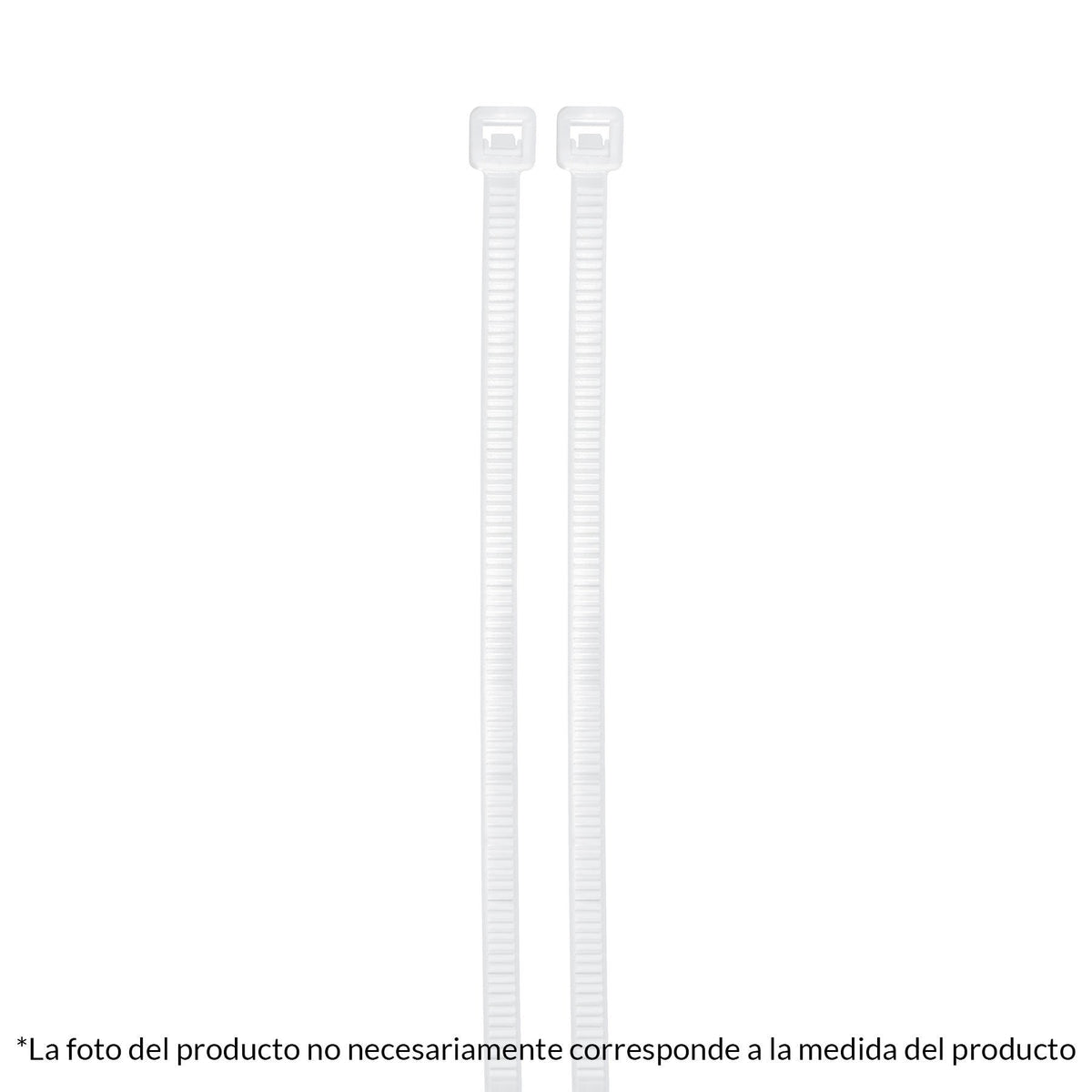 Cincho plástico, 50 lb, 40 cm, bolsa con 25 pzas