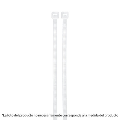 Cincho plástico, 50 lb, 20 cm, bolsa con 50 pzas