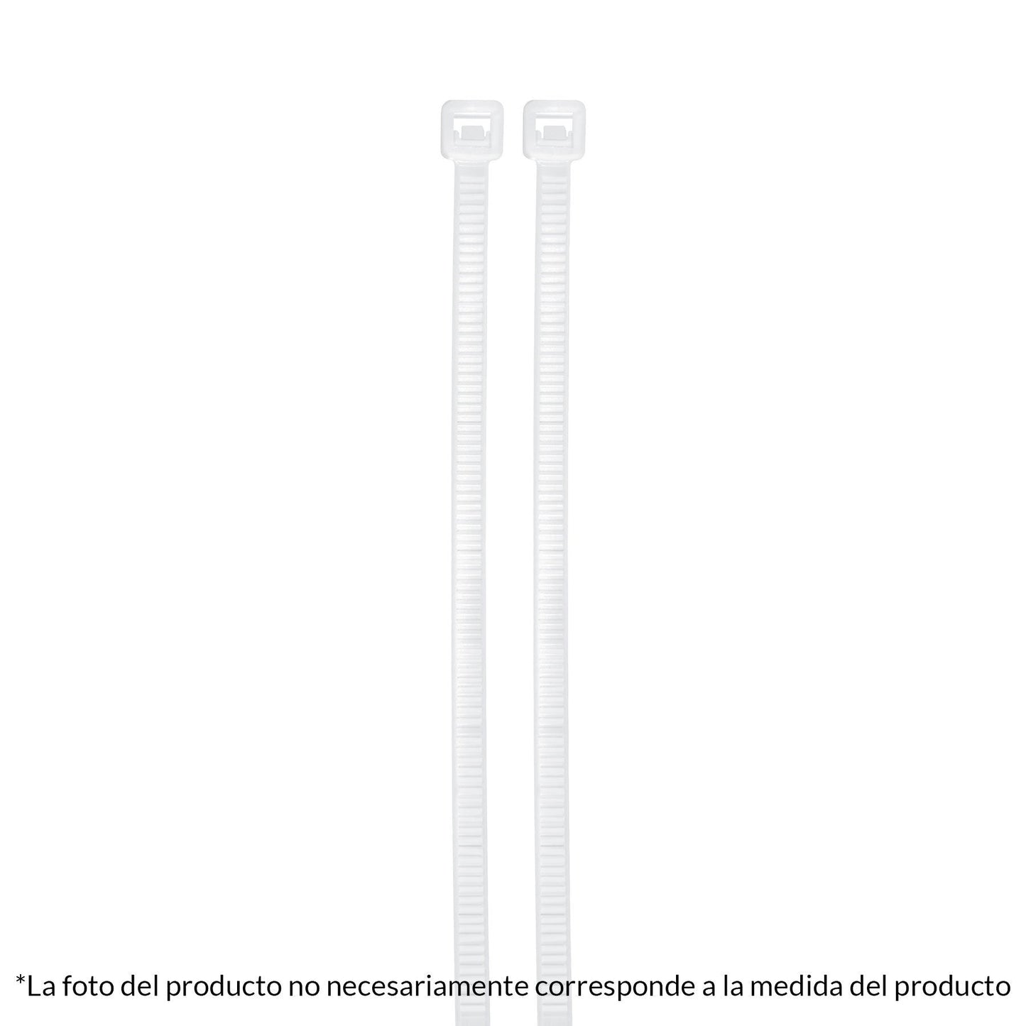 Cincho plástico, 50 lb, 30 cm, bolsa con 50 pzas