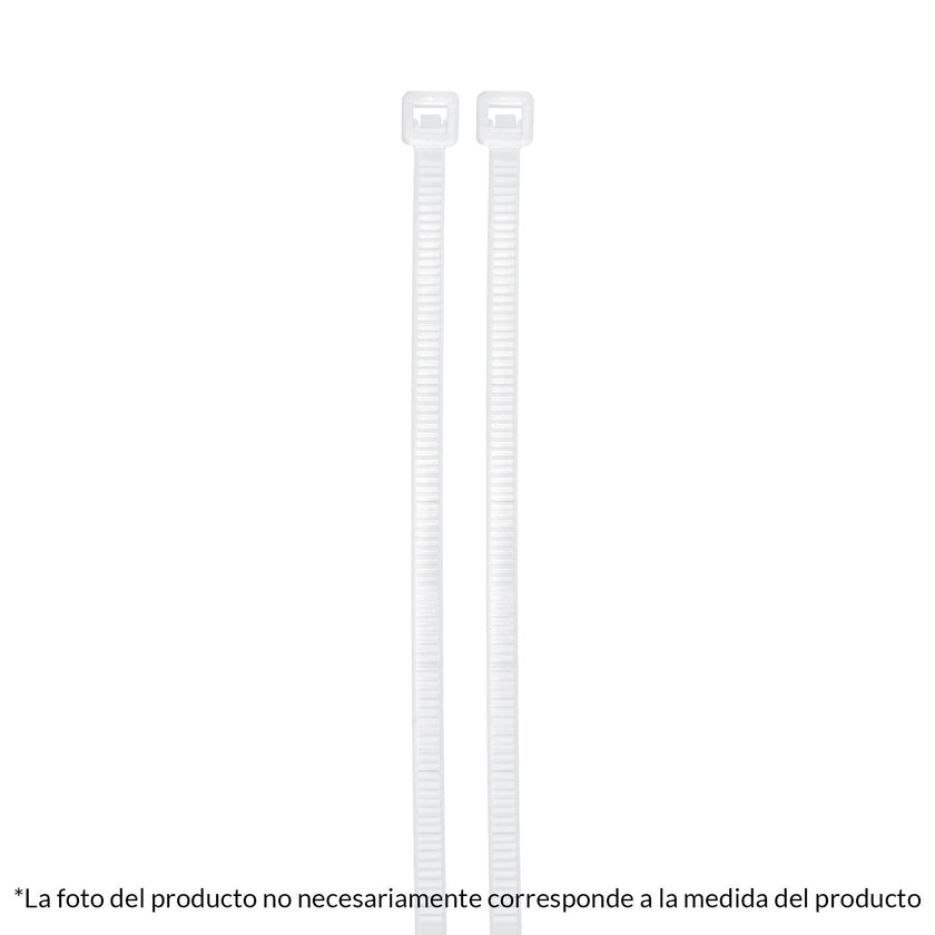 Cincho plástico, 50 lb, 30 cm, bolsa con 50 pzas