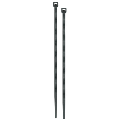 Cincho plástico, 50 lb, 50 cm, negro, bolsa con 25 pzas