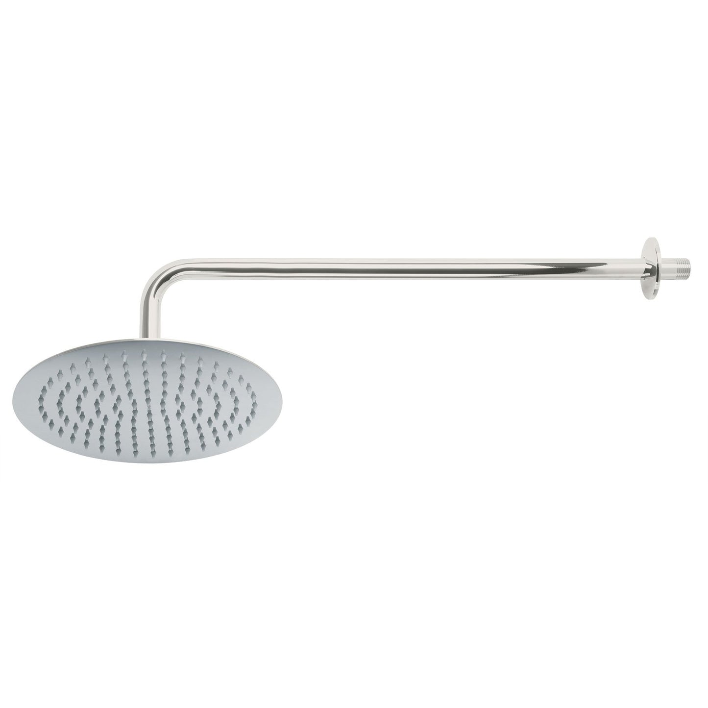 Regadera redonda, acero inoxidable, 10", cromada, Riviera
