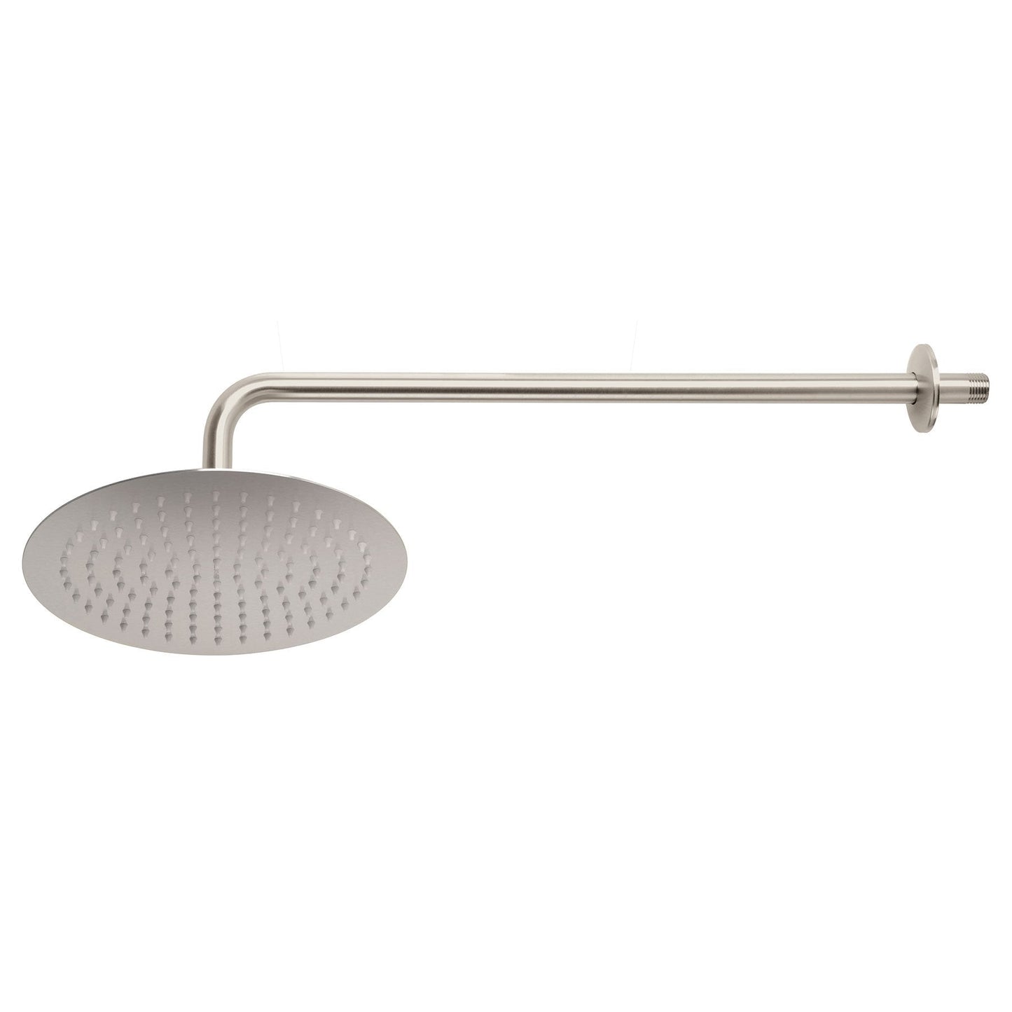 Regadera redonda, acero inoxidable, 10", satinada, Riviera