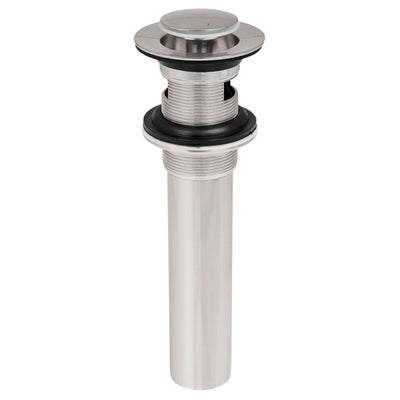 Contra p/lavabo con rebosadero, sistema push, satín, 1-1/4"