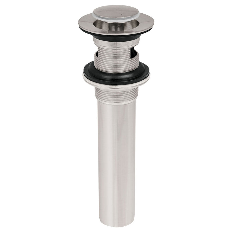 Contra p/lavabo con rebosadero, sistema push, satín, 1-1/4"