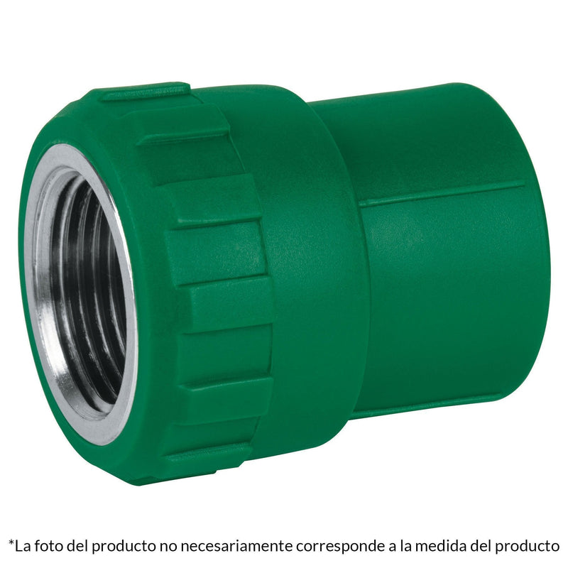 Conector de PPR, 3/4", 25mm, hembra