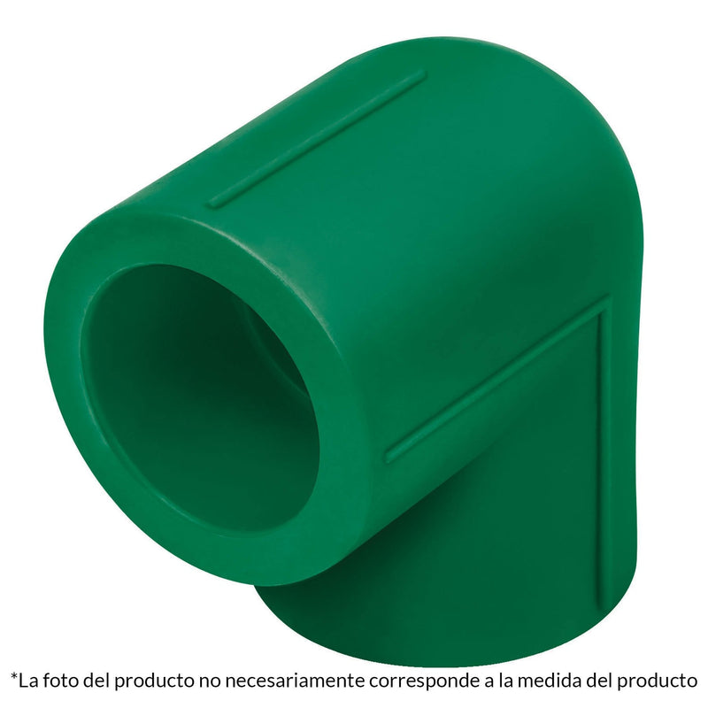 Codo 90° de PPR, 1/2", 20mm