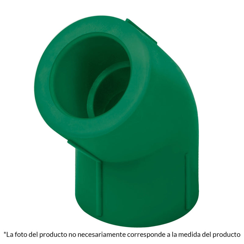Codo 45° de PPR, 3/4", 25mm