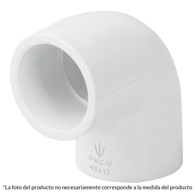 Codo 90° de PVC, 1/2"