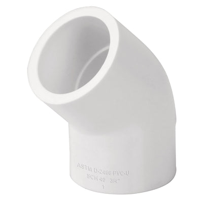 Codo 45° de PVC de 1/2", FOSET