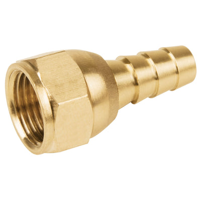 Cople espiga con tuerca giratoria (tuerca loca), latón, 3/8"